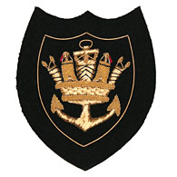 Merchant Navy Crown and Anchor wire blazer badge
